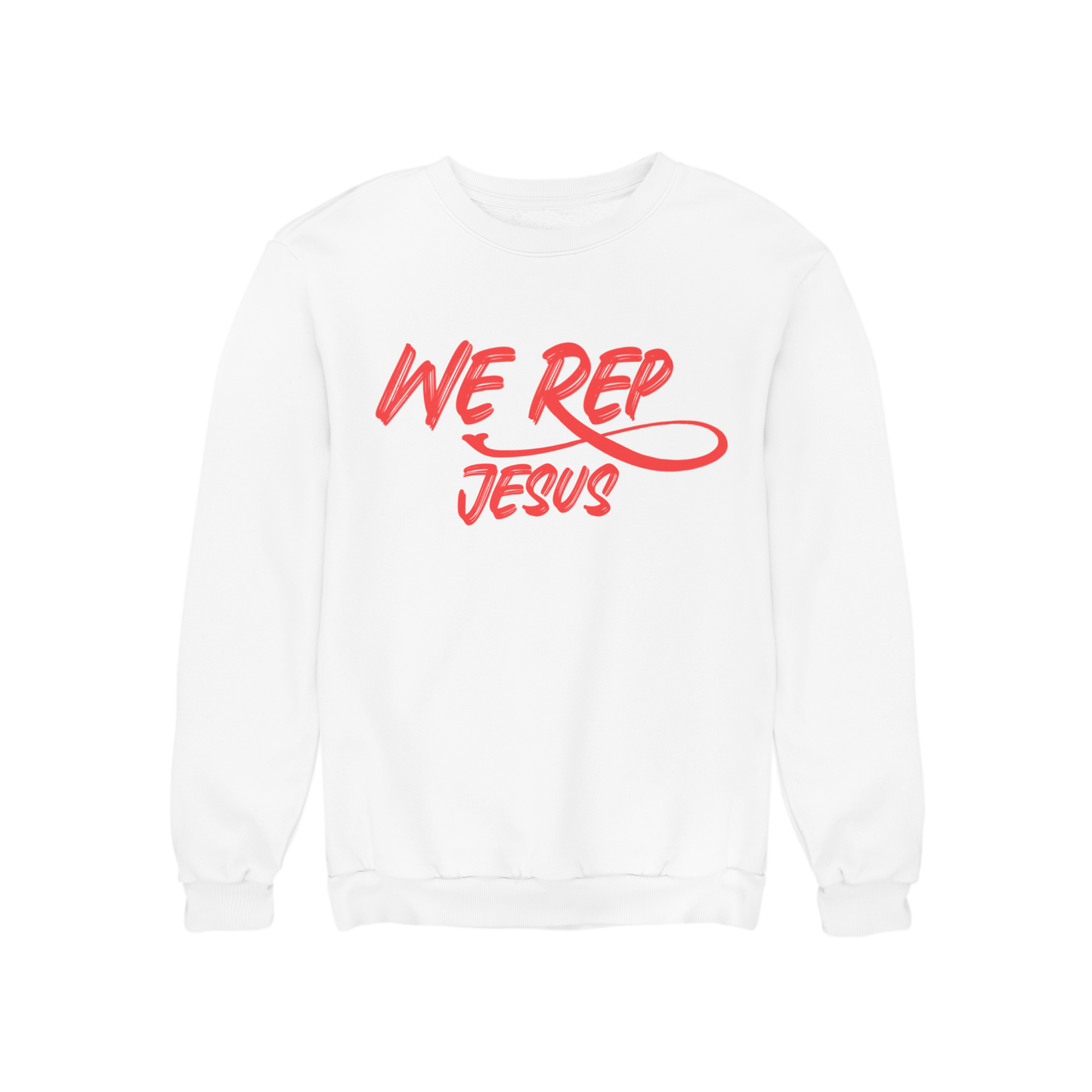 We Rep Jesus Sweatshirt White