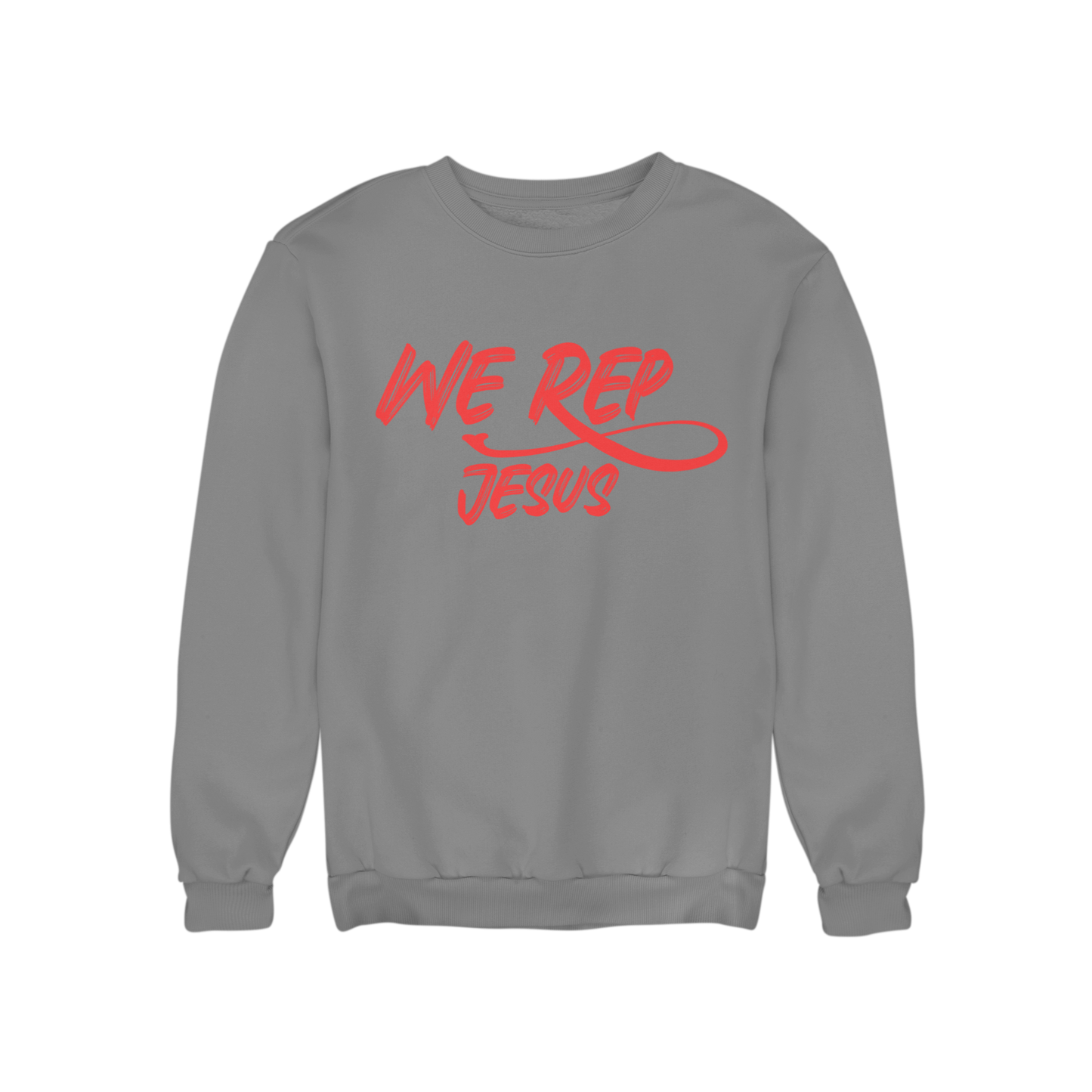 We Rep Jesus Sweatshirt Grey