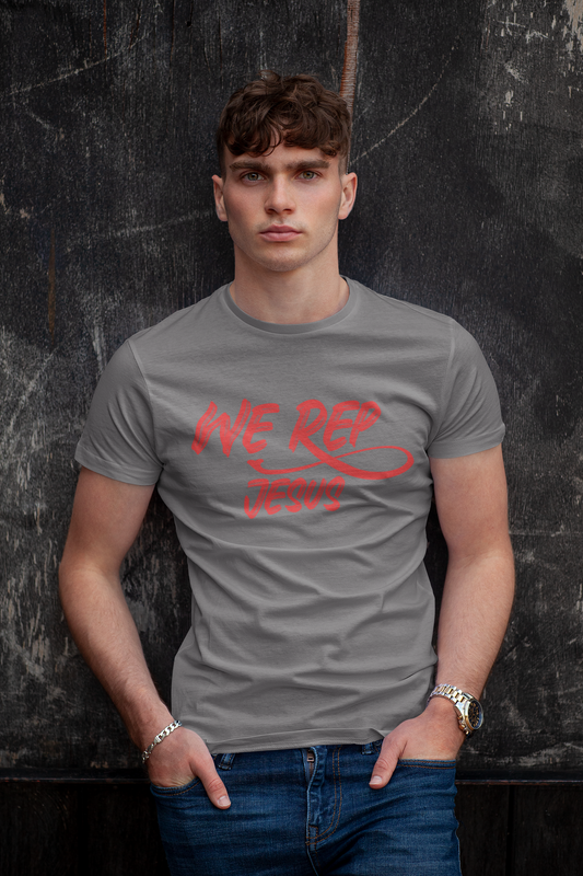 We Rep Jesus T-Shirt Grey