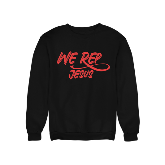 We Rep Jesus Sweatshirt Black